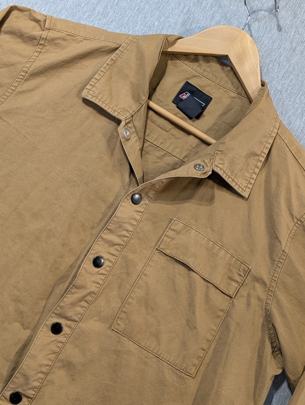 Genuine Dickies Lightweight Windbreaker Jacket Men's Large Tan Cotton